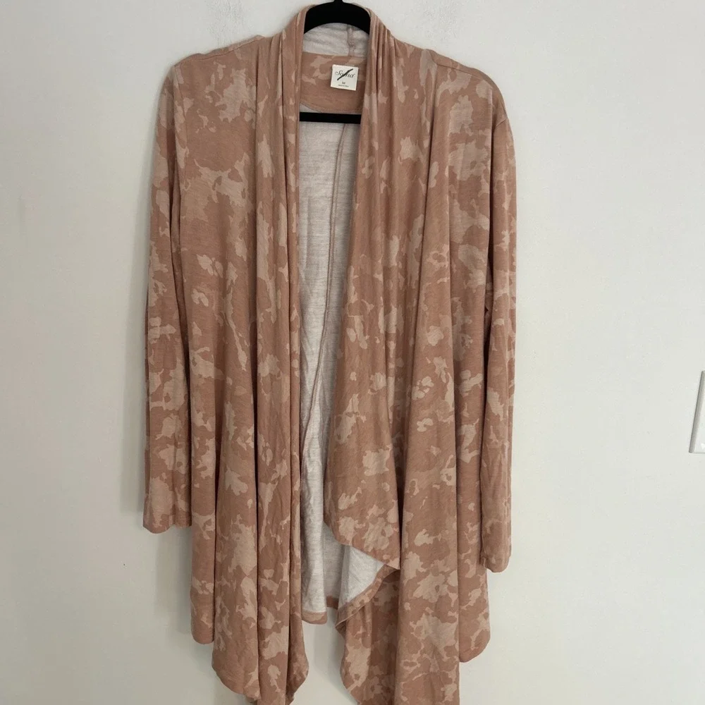 Soma Women's Open Front Long Sleeve Dusty Rose‎ Long Cardigan Lightweight